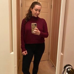 American Eagle cropped turtleneck sweater